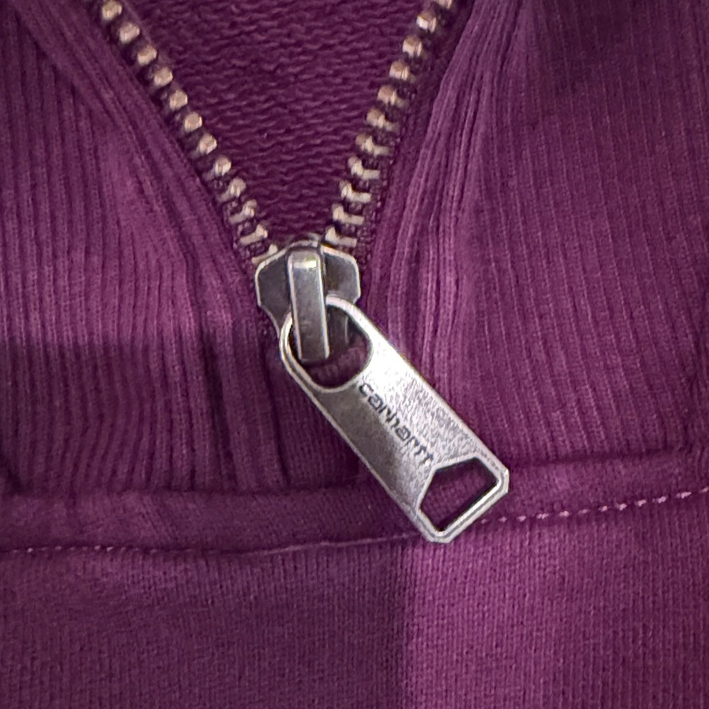 Carhartt Women’s Dark Plum Half-Zip Sweatshirt - Picture 6 of 11
